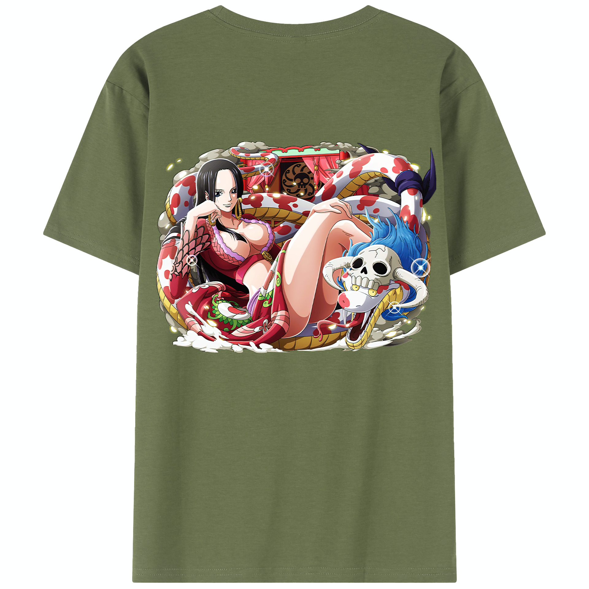 ワンピース ボア・ハンコック ONE PIECE Boa·Hancock 綿100％半袖Tシャツ（背面プリント）